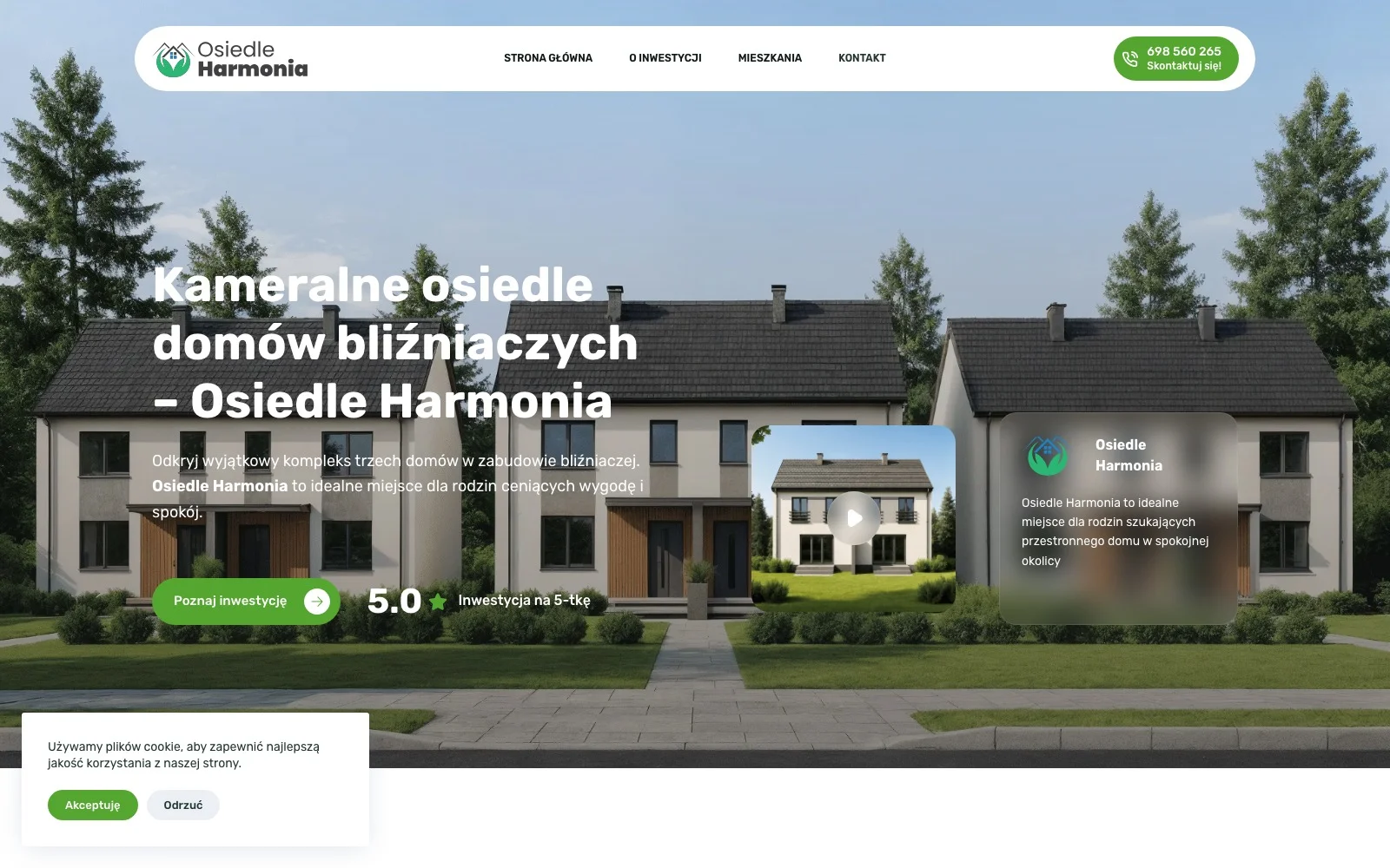 Podgląd: Osiedle Harmonia — strona inwestycji