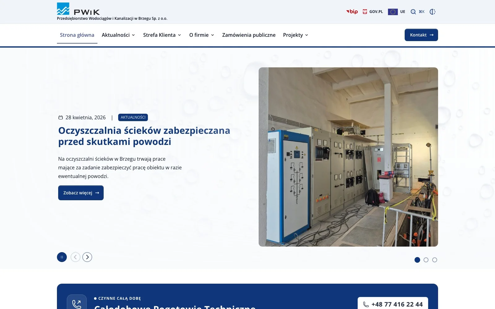 Podgląd: Strona PWiK Brzeg